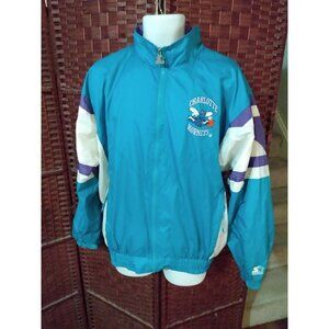 Vintage 90s Starter Charlotte Hornets Windbreaker Jacket Men's Large NBA